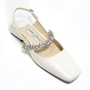 Jimmy Choo White Slingback Heels